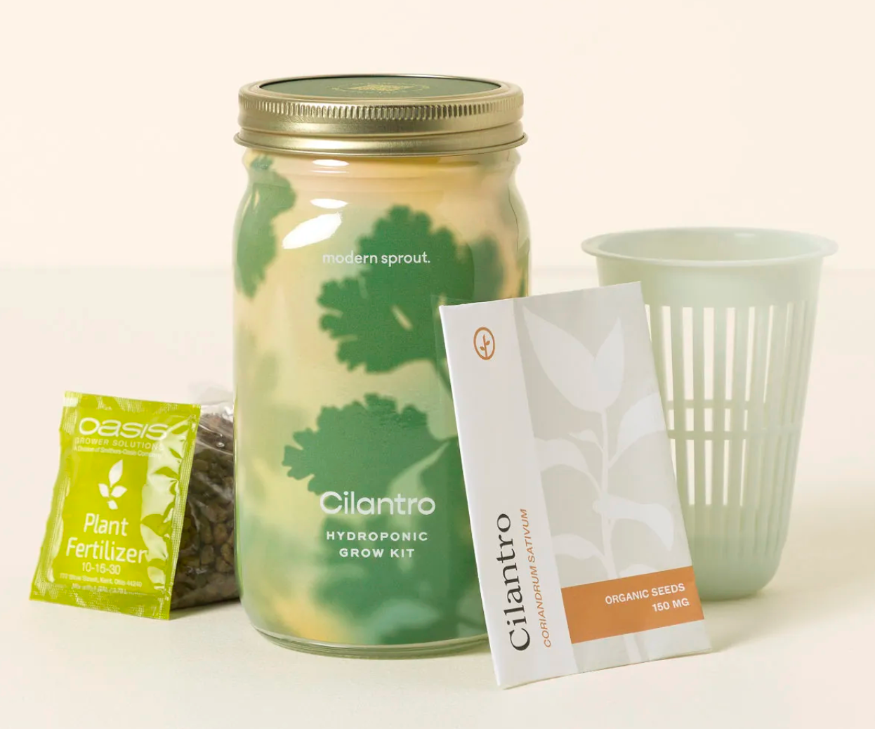 Mason Jar Indoor Garden – Organic Cilantro Growing Kit
