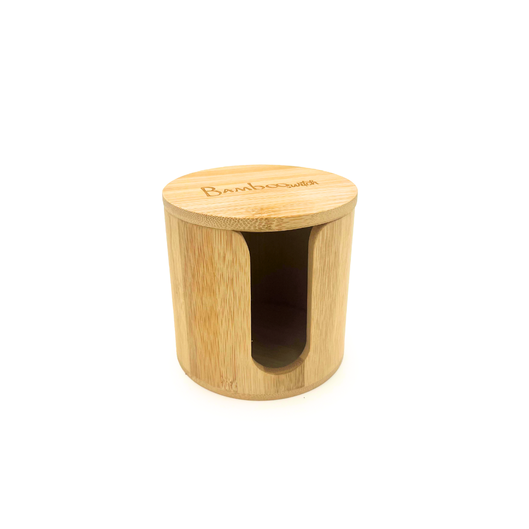 Bamboo Facial Rounds Holder
