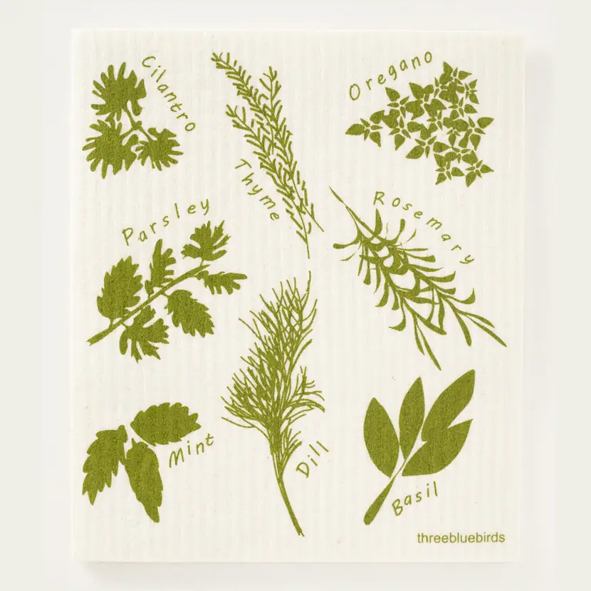 Swedish Dishcloth - Herbs (2-pack)