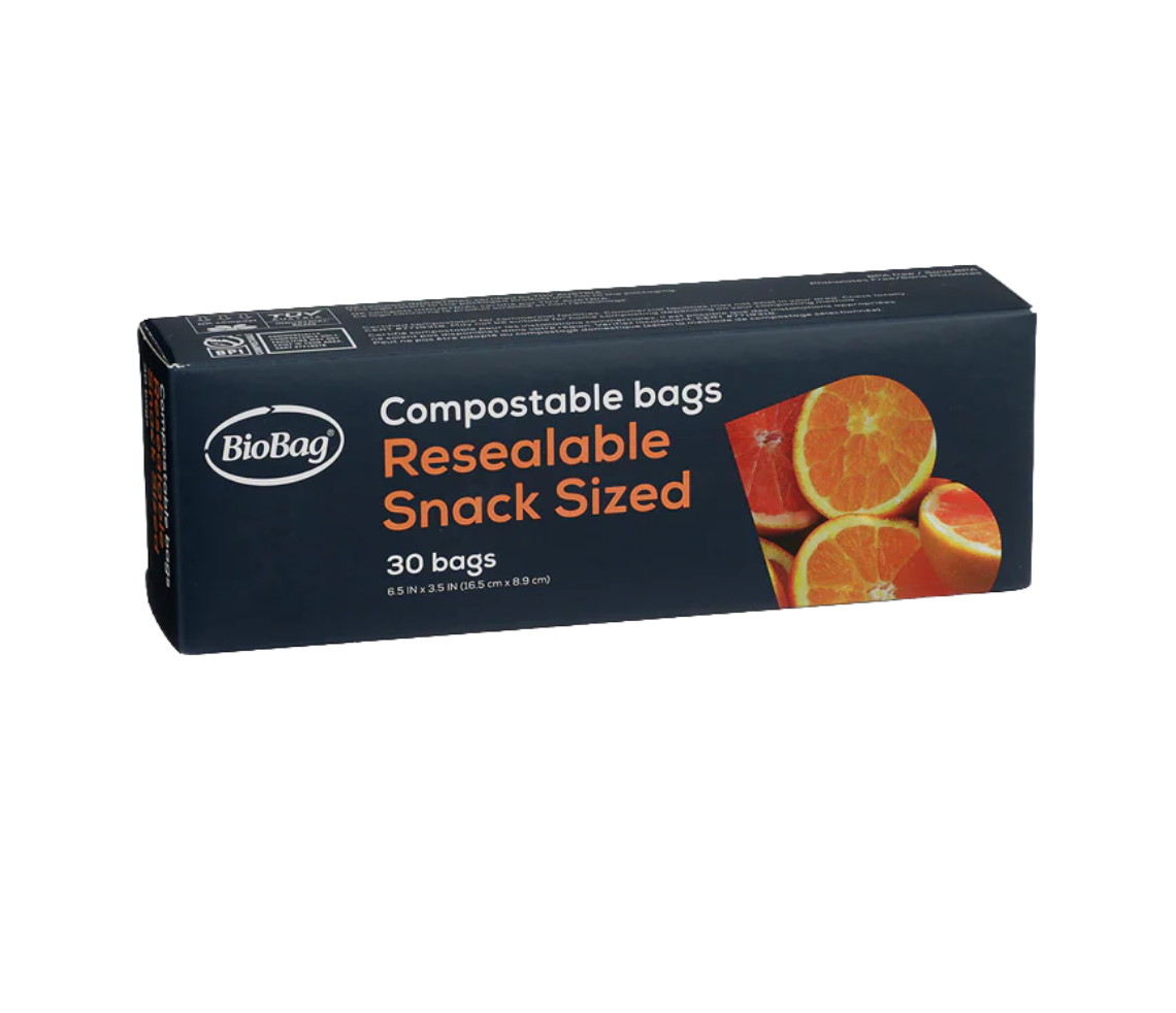 Compostable Resealable Bags - Snack (30 Pack)