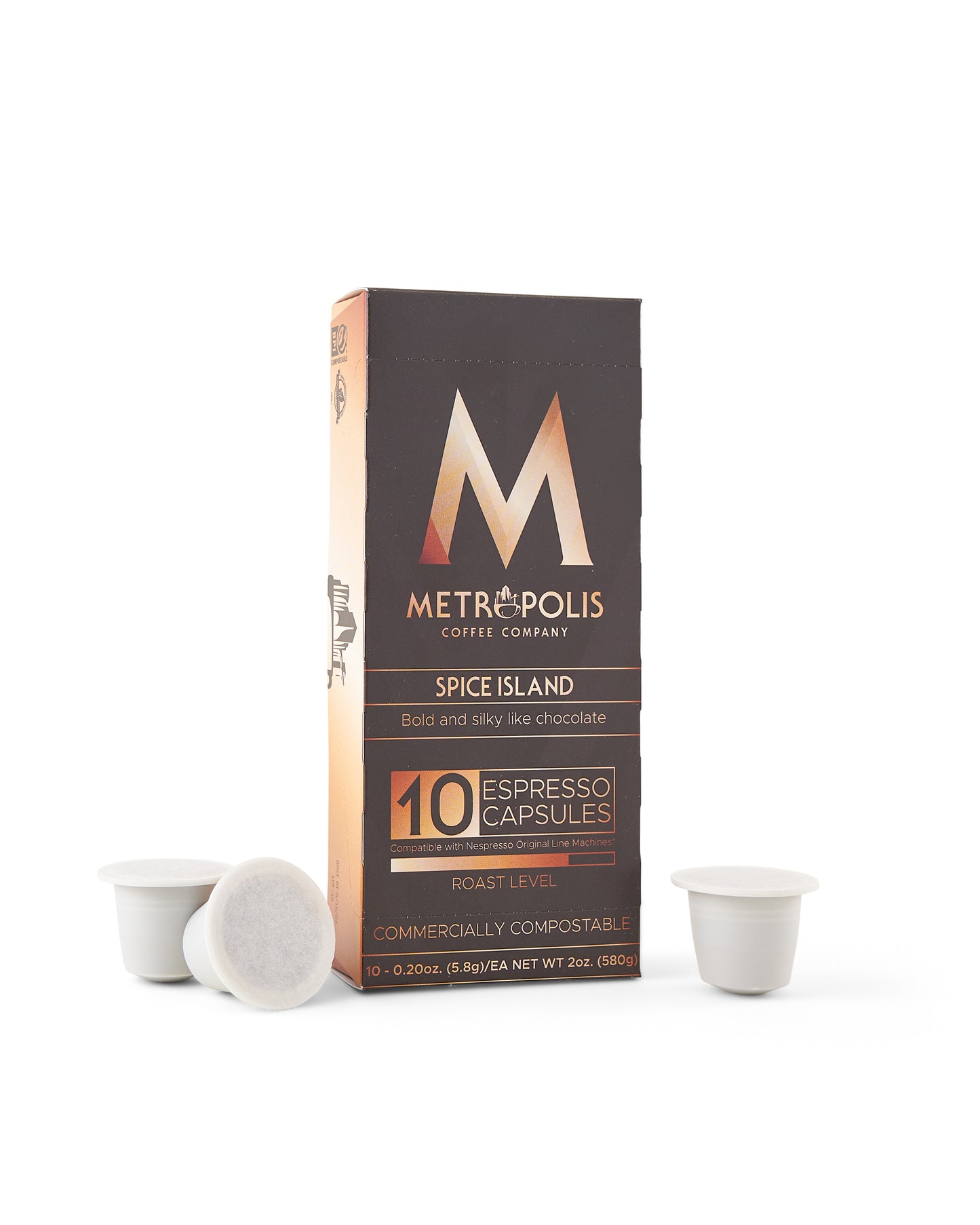 Compostable Nespresso Coffee Pods - Spice Island (Dark)