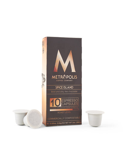 Compostable Nespresso Coffee Pods - Spice Island (Dark)