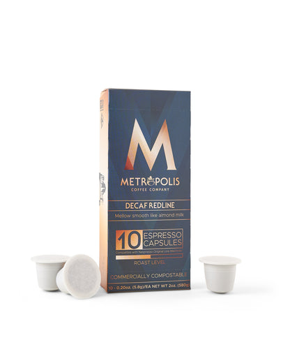 Compostable Nespresso Coffee Pods - Decaf Redline