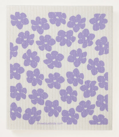 Swedish Dishcloth - Lavender Poppies