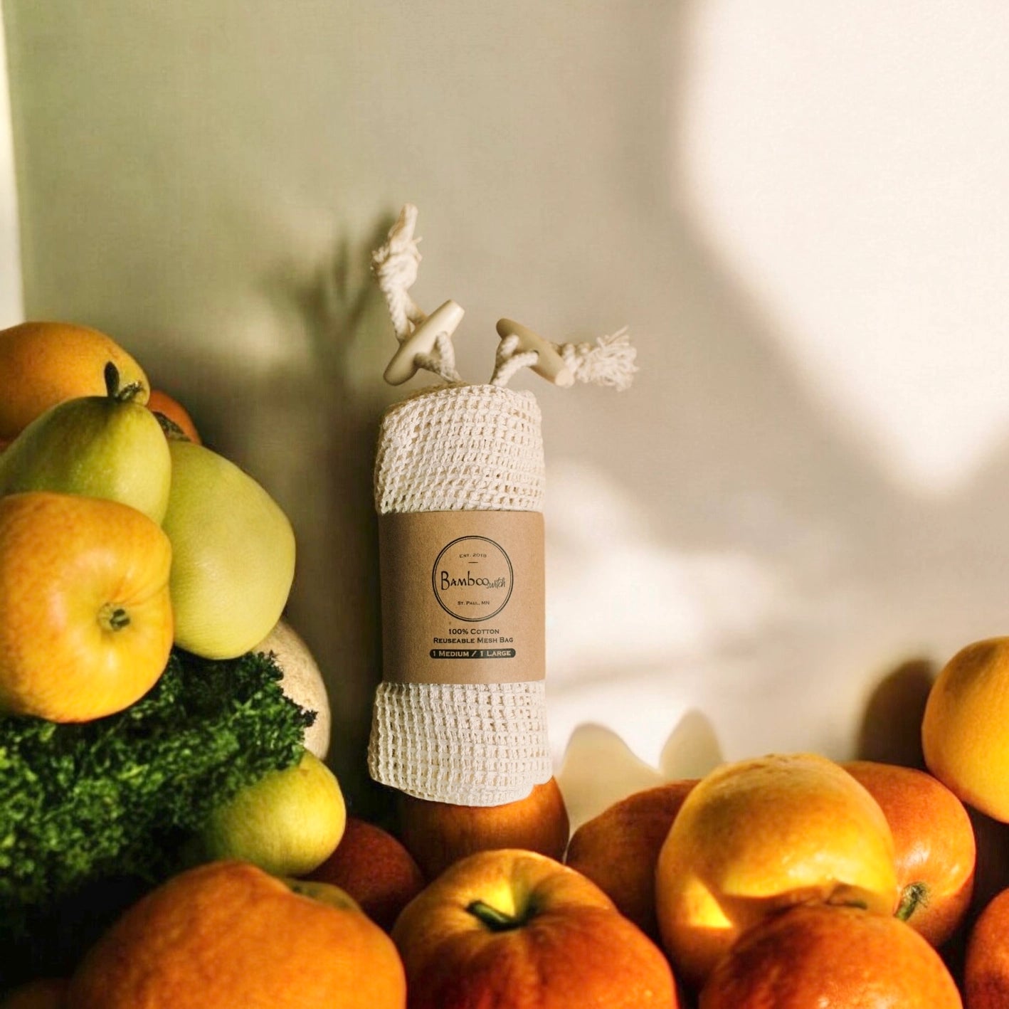 Produce Bag - Cotton Mesh (2pk)