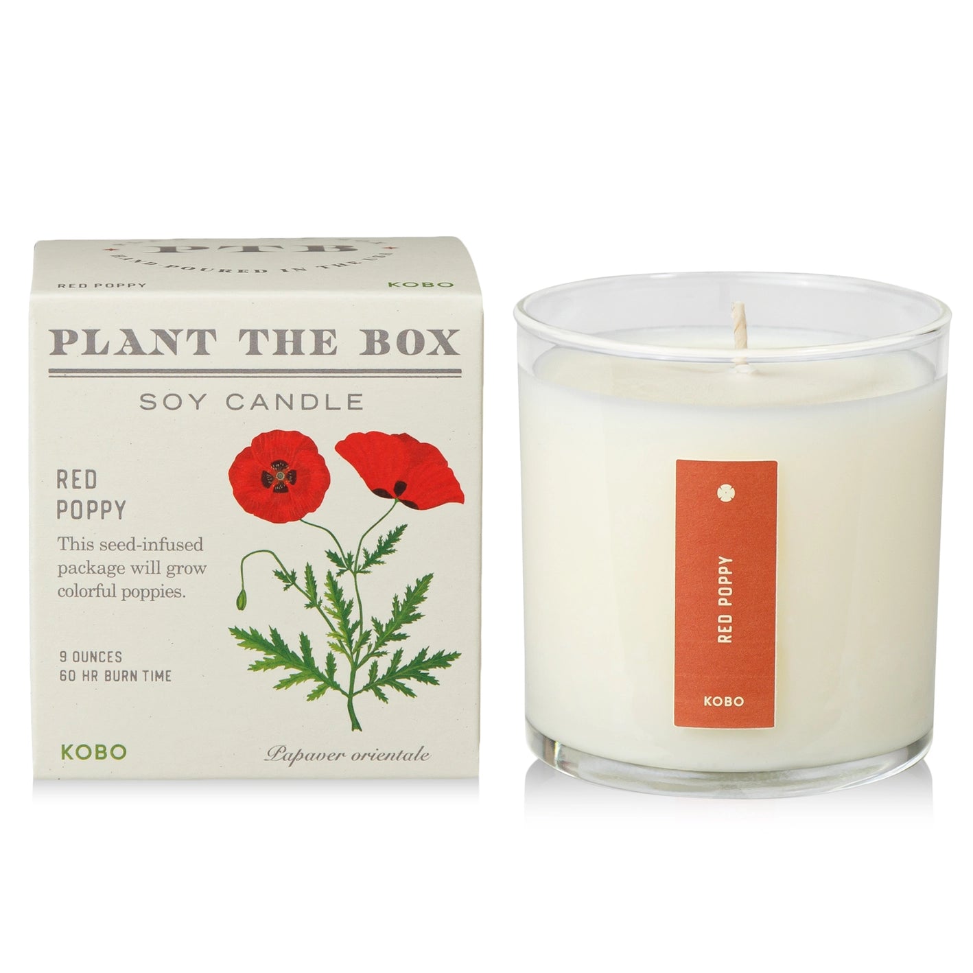 Plant the Box Candle - Poppy