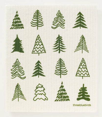 Swedish Dishcloth - Woodland Trees