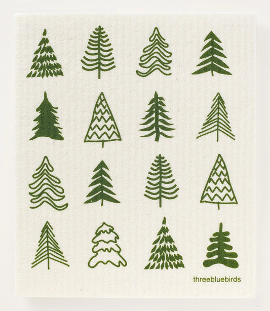 Swedish Dishcloth - Woodland Trees
